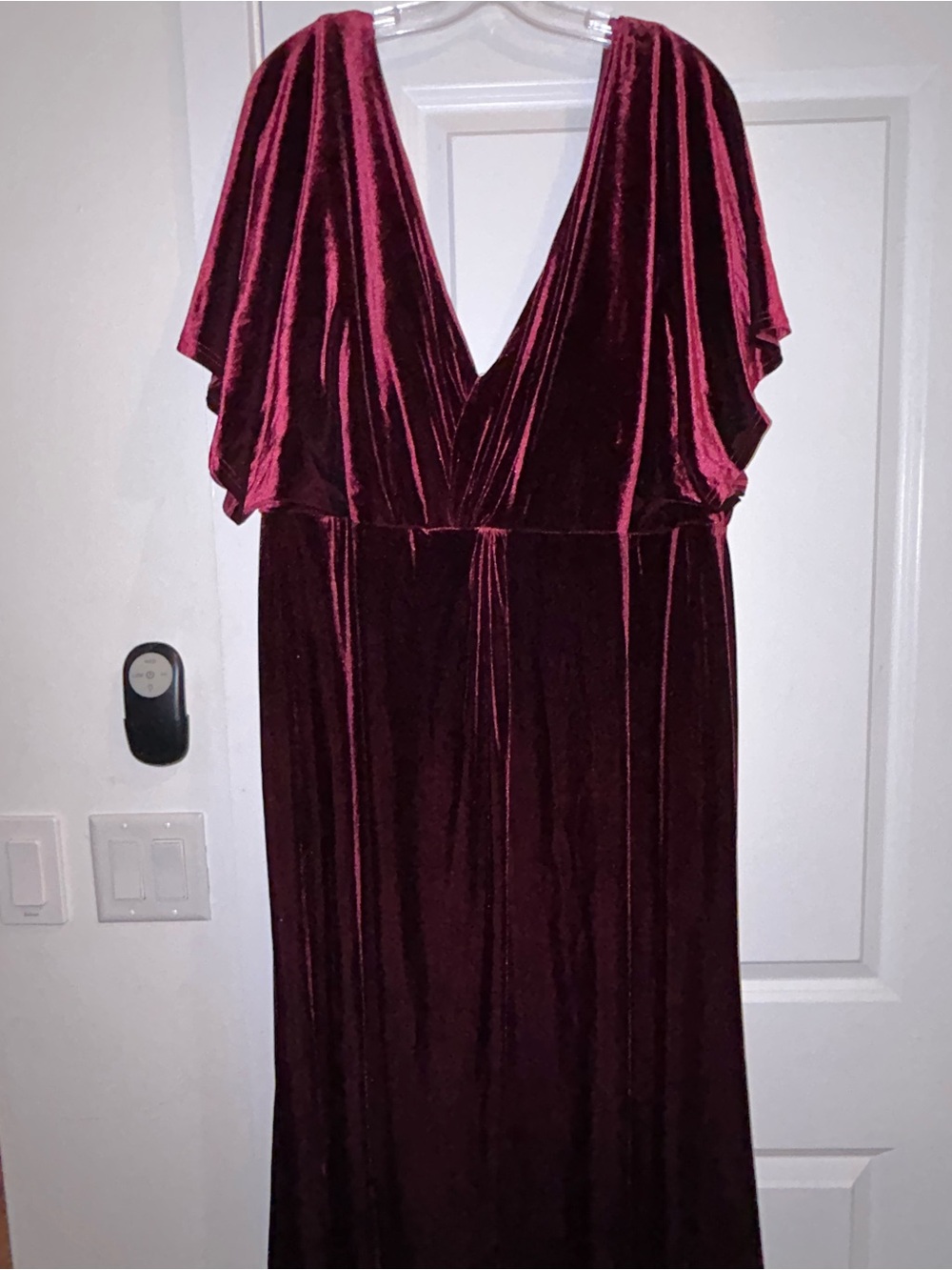 Revelry Velvet Gwen Burgundy Dress